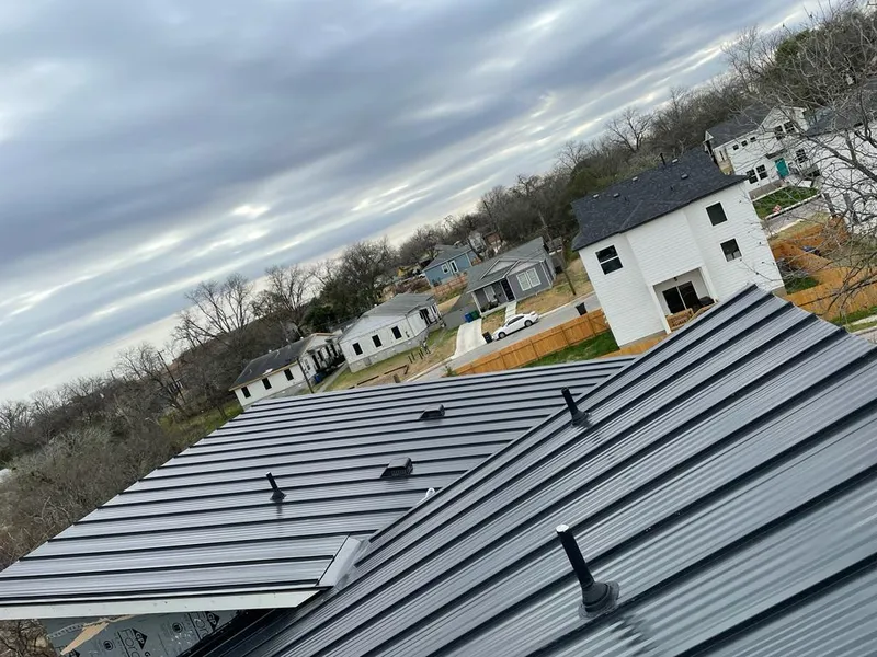 Standing seam metal roof panels with vents for Skylight Repair in Smyrna